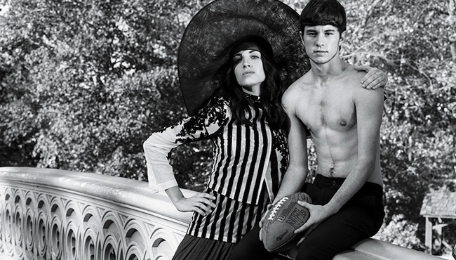 Katie and Arin are pictured wearing Ann Demeulemeester. Photo © Bruce Weber. | Source: barneys.com